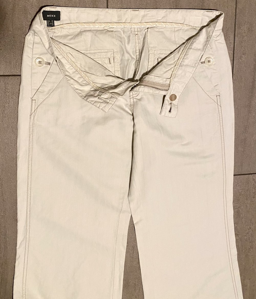 Damen Hose Leinen Sommer Jeans Gr.42/44 in Beige von Mexx NW