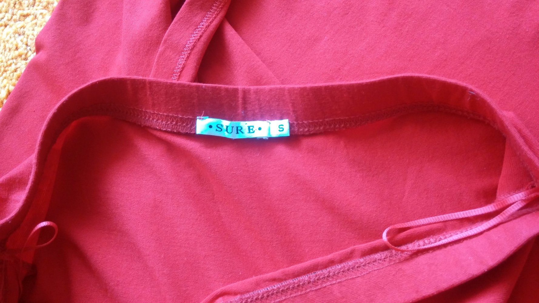 Damen Rock Jersey in A-Linie Gr.S in Rot von Sure NW