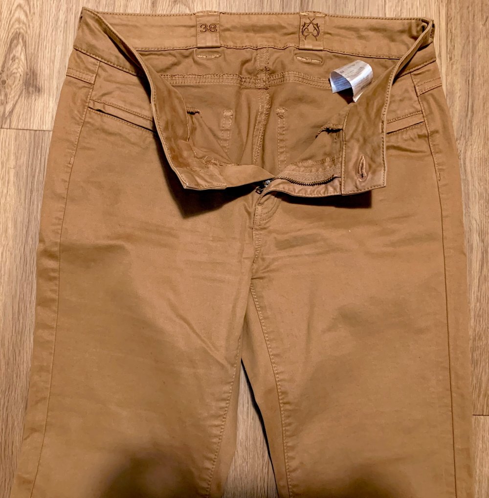 Damen Jeans edel Hose Stretch Gr.38 in Kognak von Lisa Campione NW