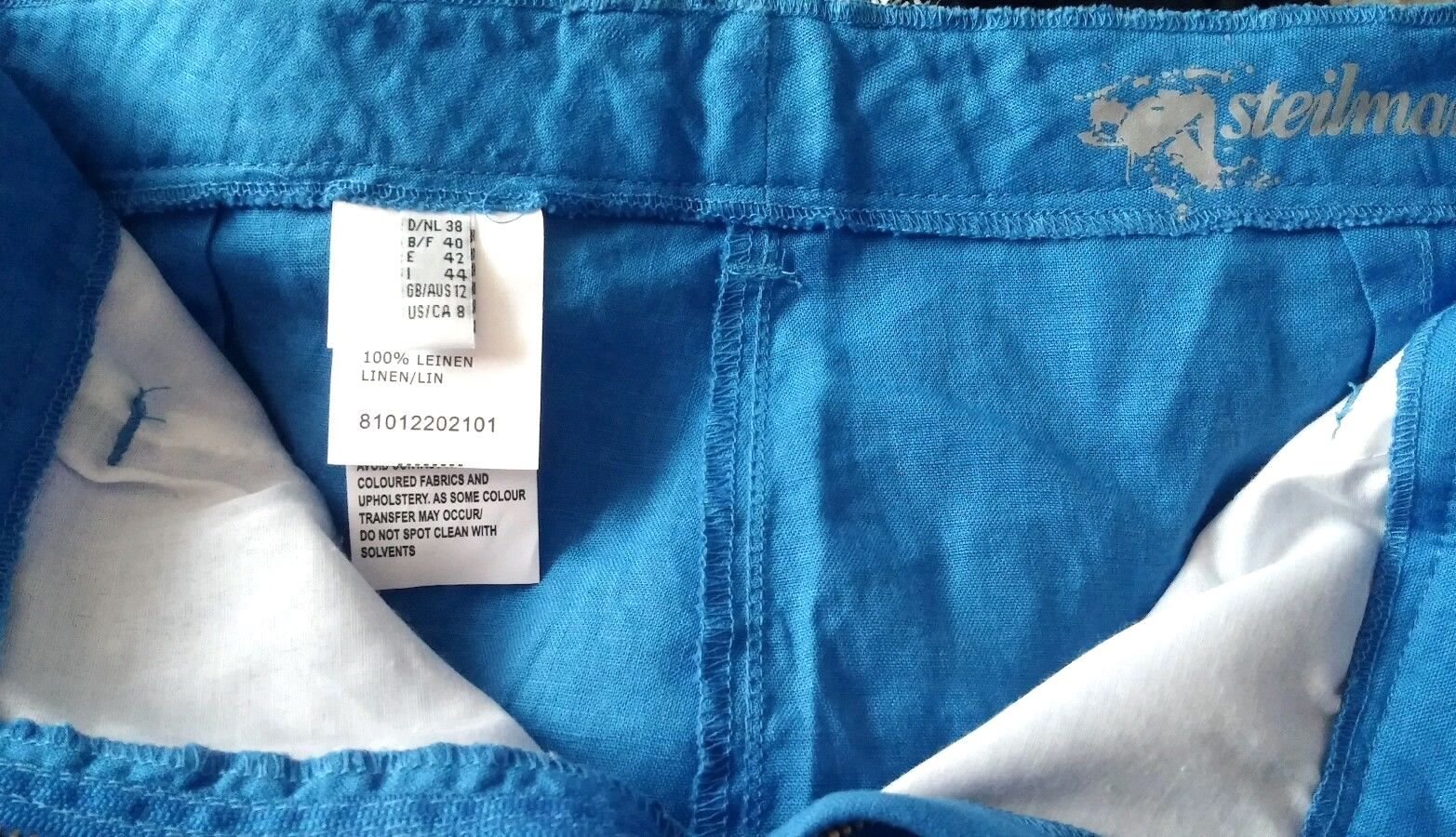 NEU Damen Hose Leinen Shorts Gr.38 in Blau v.Steilmann P.50€ 