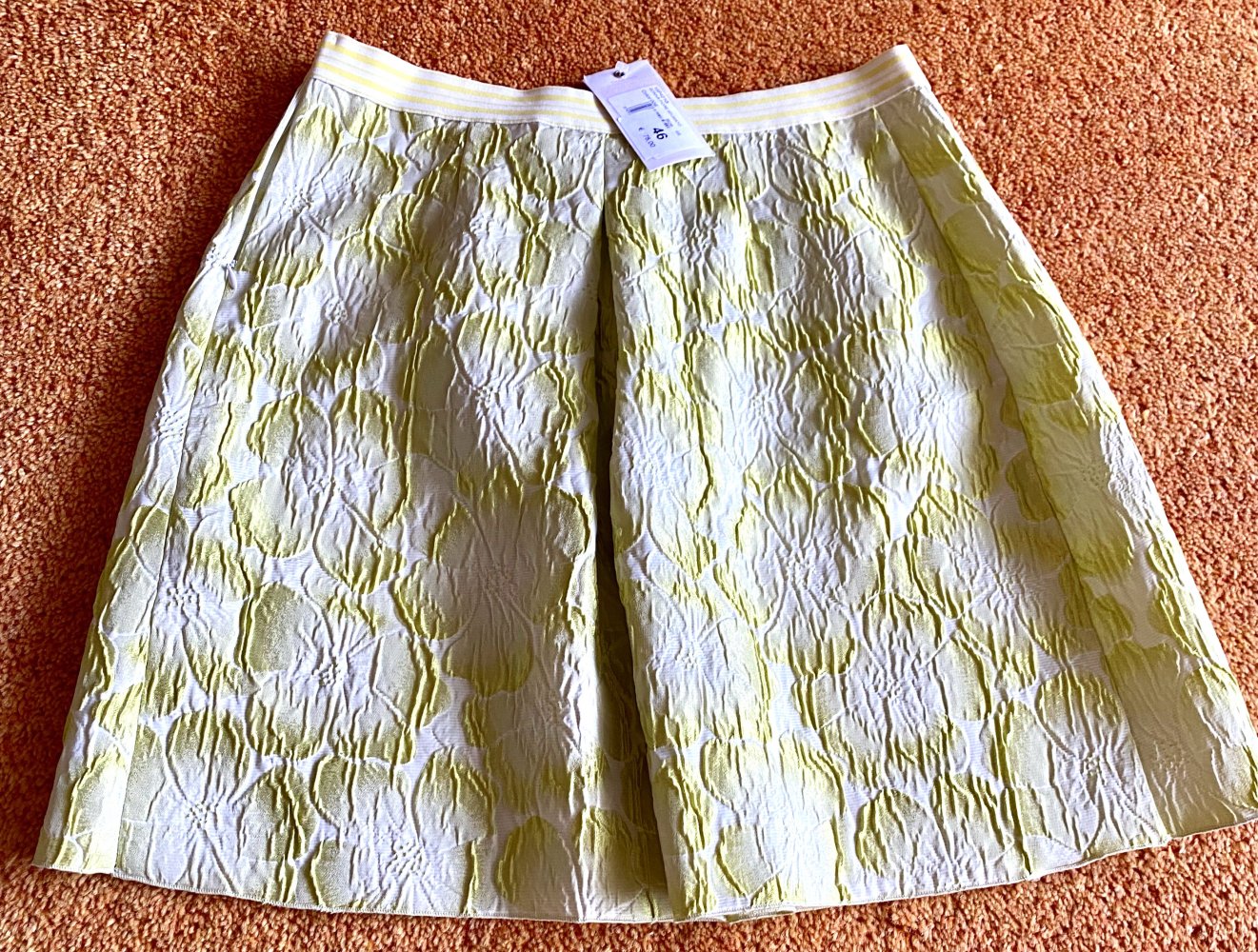 NEU Damen Rock gesmokt geblümt Gr.38 in Gelb/Creme von Pin-UP P.178€ 