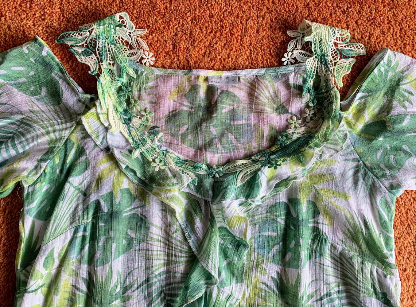 Damen Kleid Spitzen Tunika Gr.42 in Bunt von Laura Torelli 