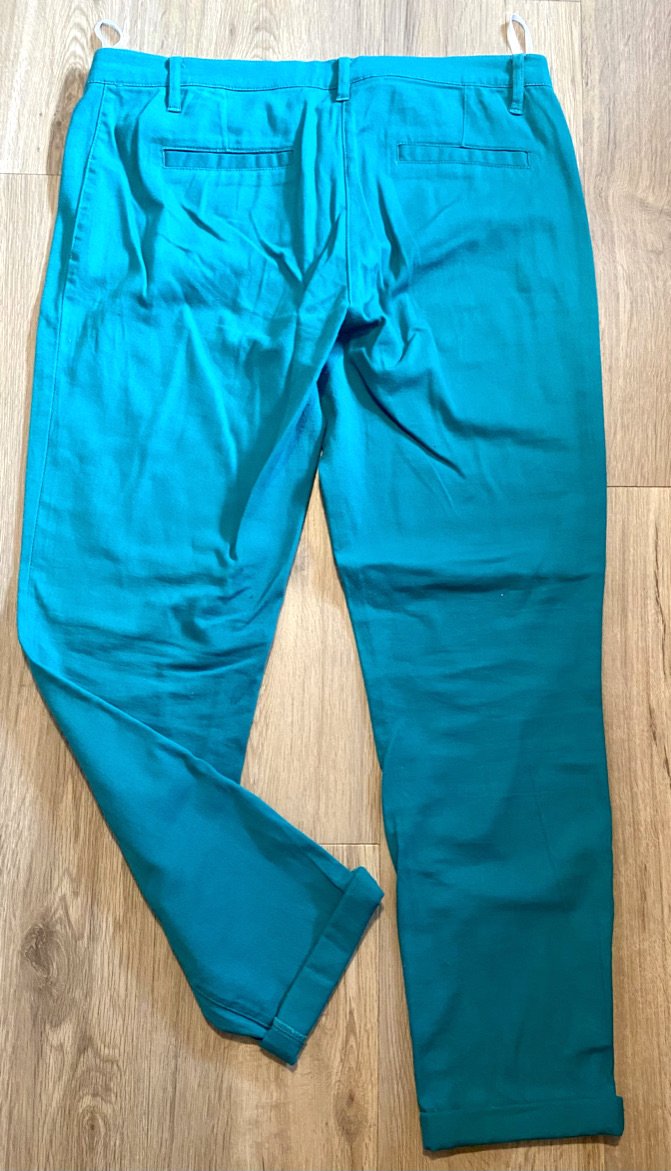 Damen Hose Stretch Umschlag Gr.42 in Grün von bpc NW