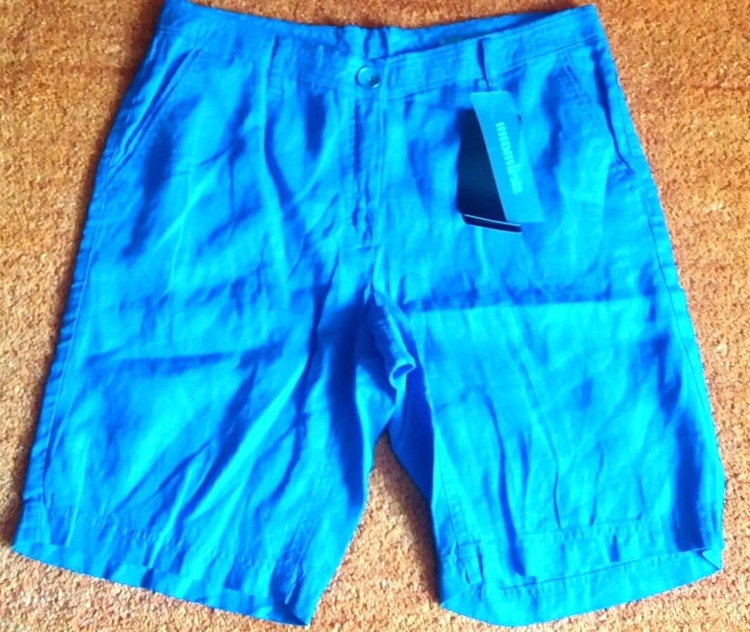 NEU Damen Hose Leinen Shorts Gr.38 in Blau v.Steilmann P.50€ 