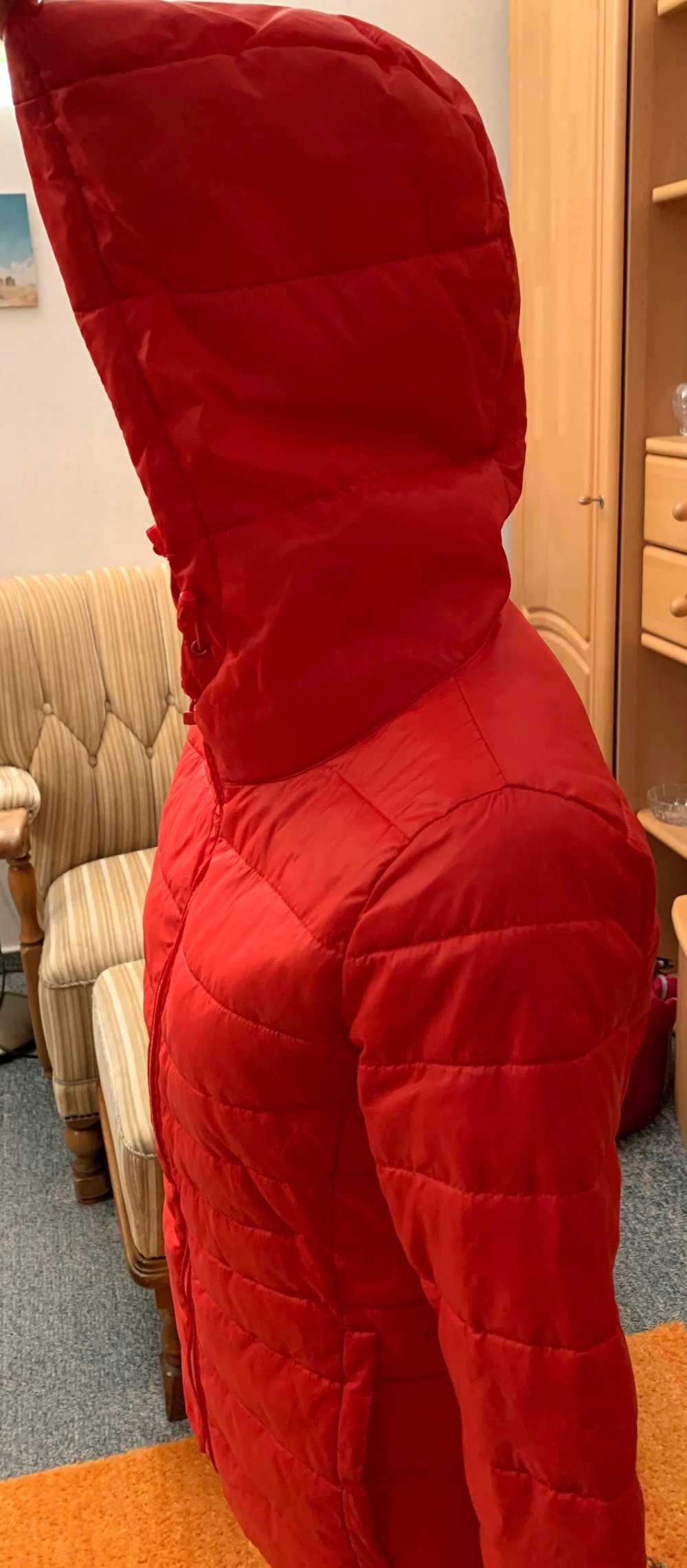 Damen Winter Jacke Stepp Kapuze edel Parka Gr.S in Rot von Only NW