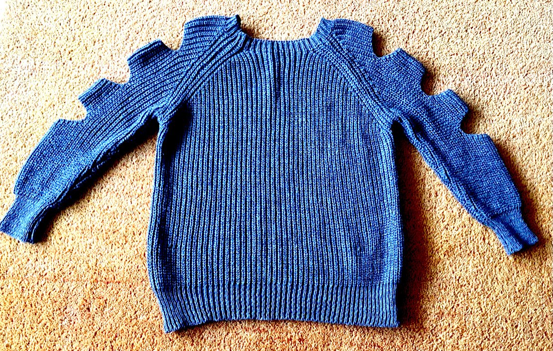 Damen Pullover Mohair Strick Casual Gr.M in Grau NW 