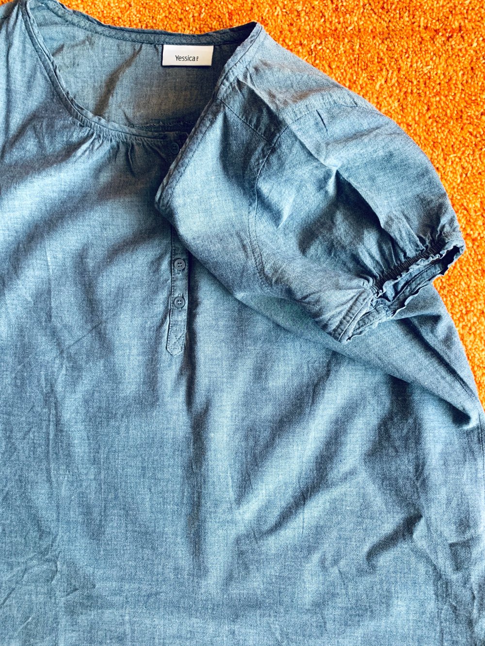 Damen Bluse Sommer-Shirt Gr.46 in Petrol von Yessica (C&A) 