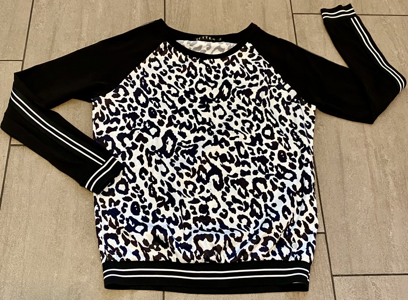 NEU Damen Shirt Stretch Animal Gr.36 in Schwarz/Weiß von JETTE