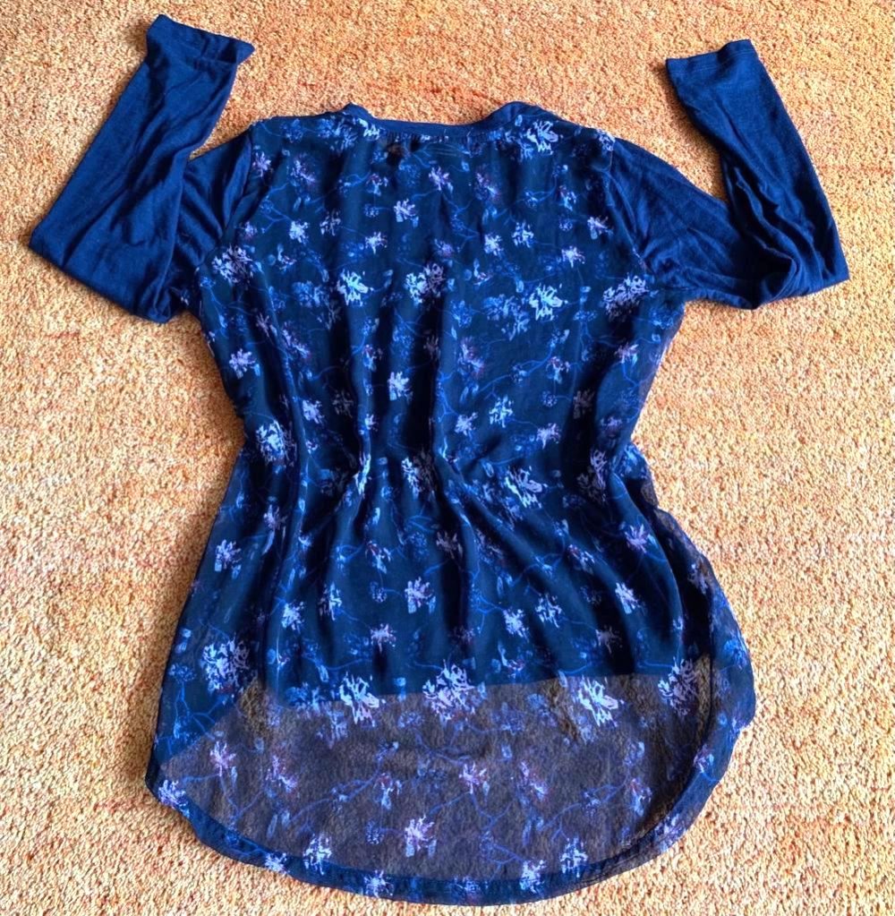  Damen Kleid/Tunika Gina Gr.44 Dunkelblau Lagenlook Neuwertig