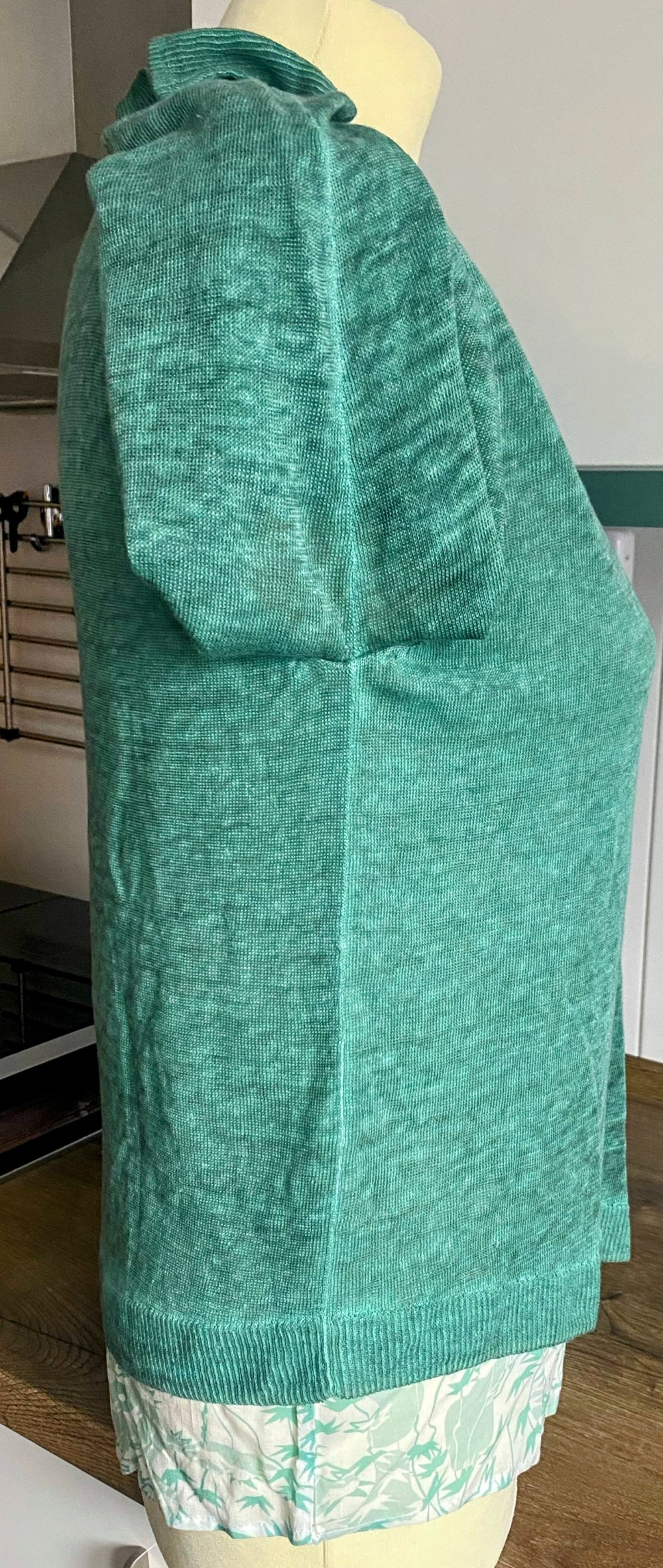 NEU Damen Leinen Pullover Lagenlook 2 in 1 Gr.S in Grün von Khujo
