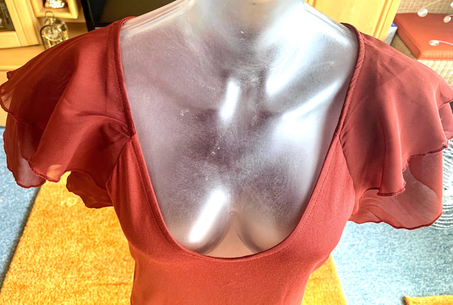 Damen Tunika Sommer Bluse Gr.M in Ziegel von Fresh Mode Collection NW
