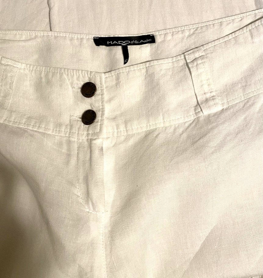 Damen Hose Leinen Sommer Jeans Gr.42 in Weiß von mado et les autres NW