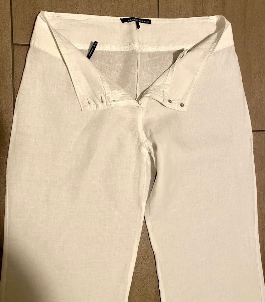 Damen Hose Leinen Sommer Jeans Gr.42 in Weiß von mado et les autres NW