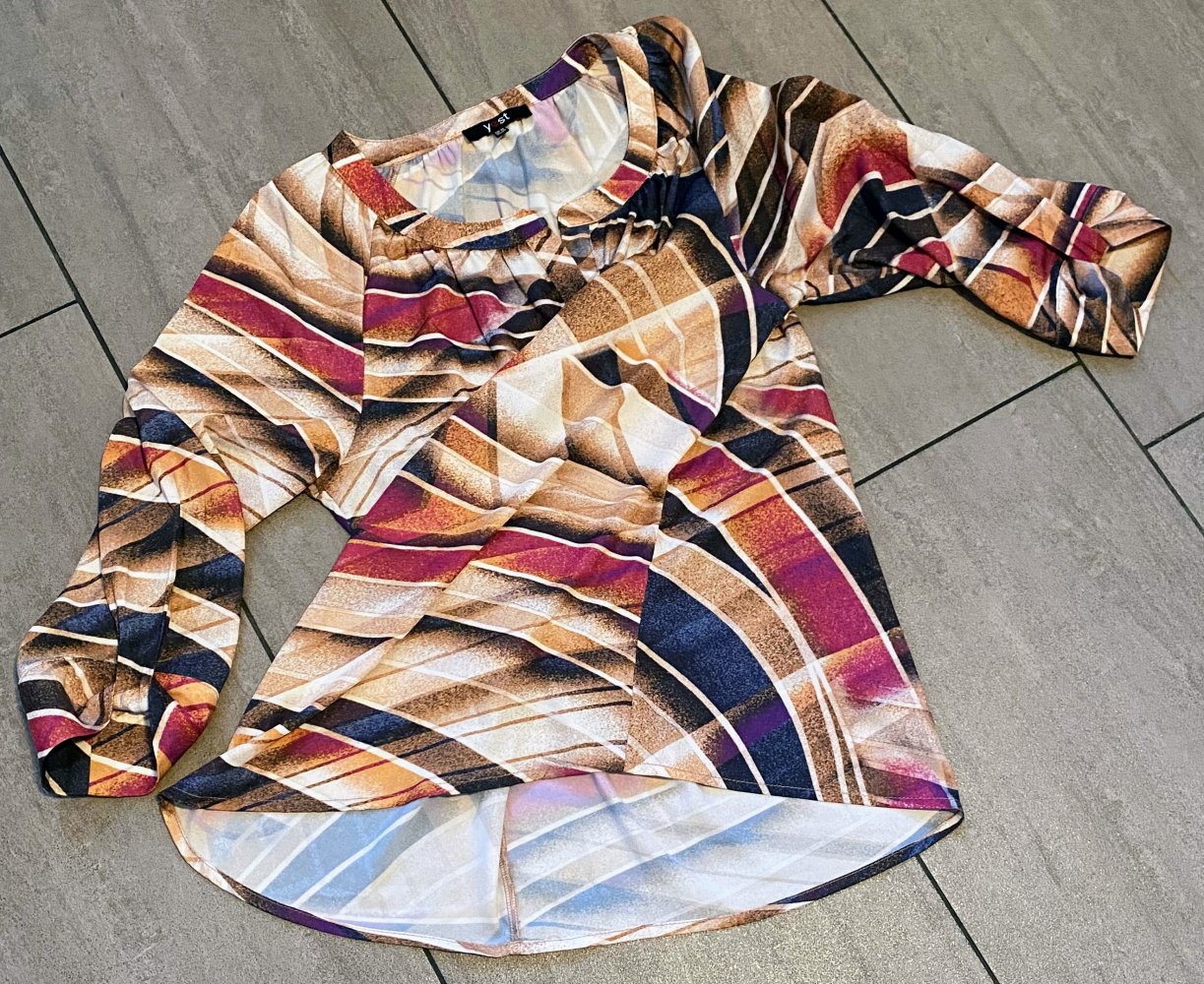 Sommer Tunika/Bluse von Yest Gr.38 Bunt gemustert Neuwertig 