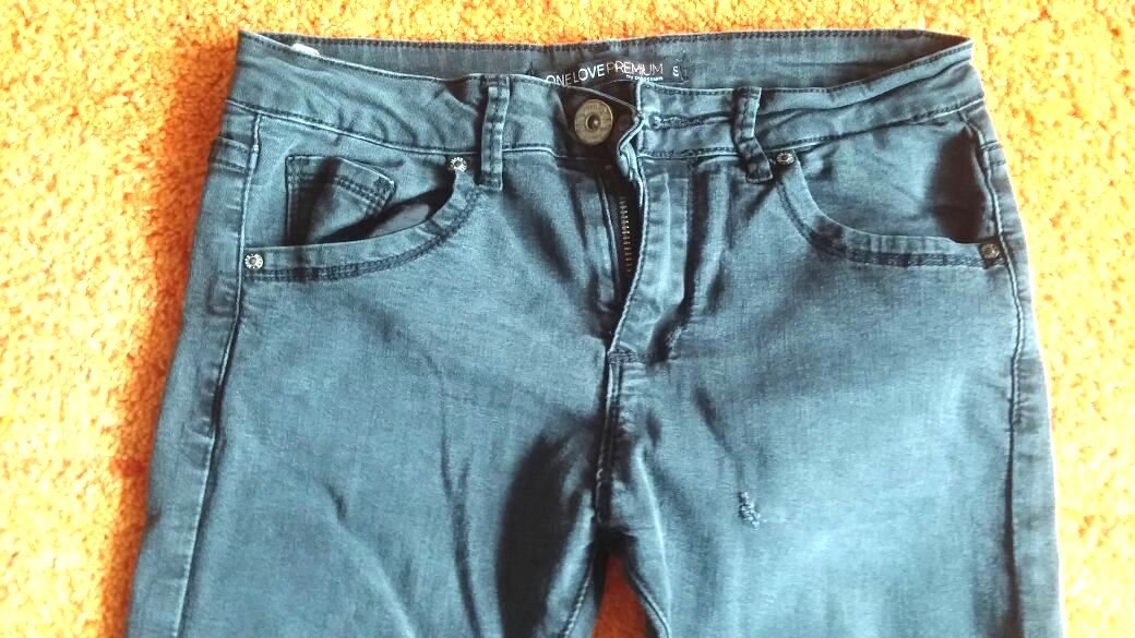 Damen Hose 7/8 Jeans Stretch Gr.XS in Anthrazit von One Love
