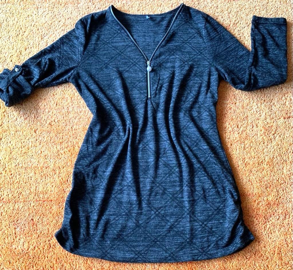 Damen Pullover Shirt fein Gr.XXL in Schwarz/Grau von Colloseum