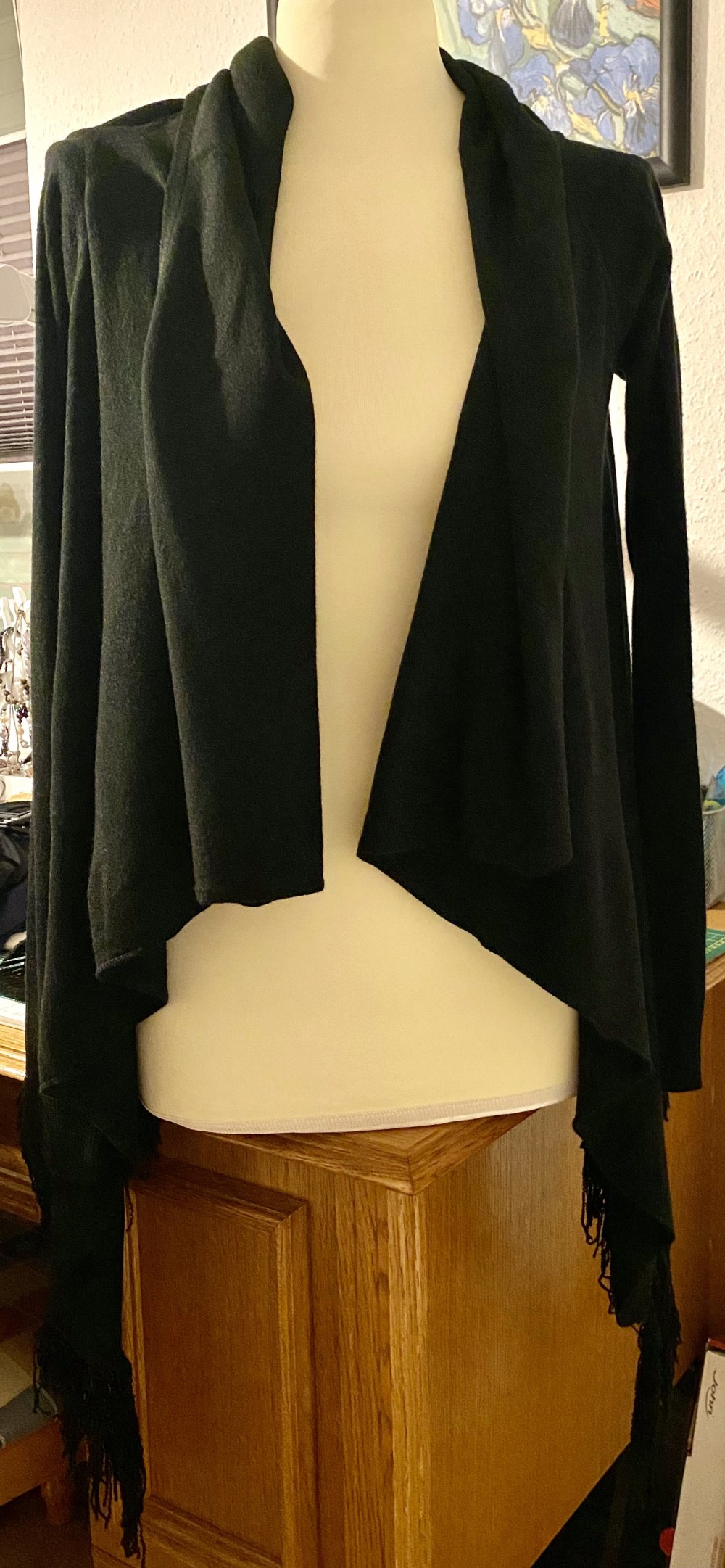 Damen Jacke Strick Fransen Gr.M in Schwarz von Madonna NW 
