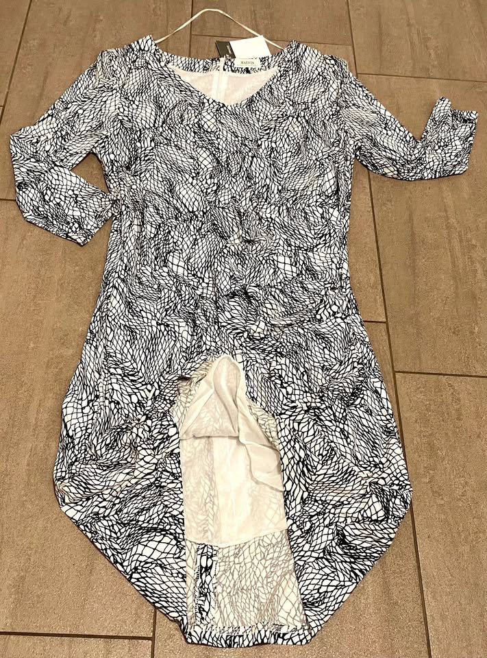 NEU Damen Kleid Jersey gemustert Gr.M in Schwarz/Weiß von Malvin 