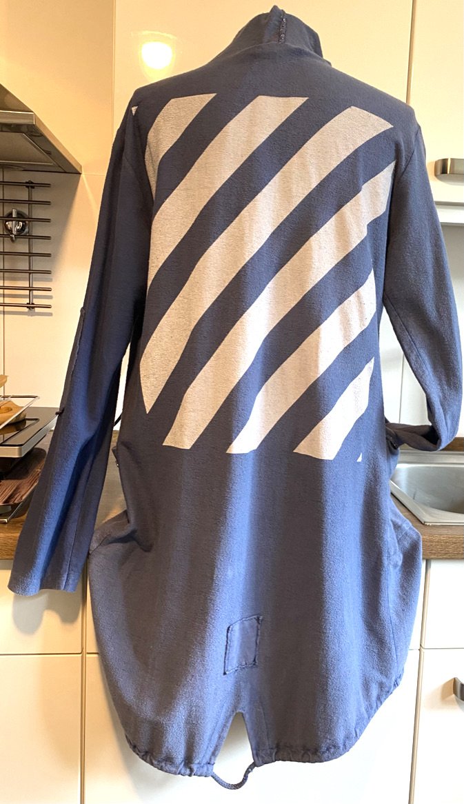 NEU Damen Mantel Sweat Zipfel Sommer Kapuze Gr.S/M in Blau von H&3 