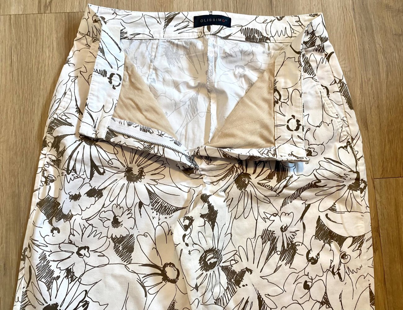 NEU Damen Jeans Stretch Hose Sommer Gr.38 in Weiß/Braun von Olissimo 
