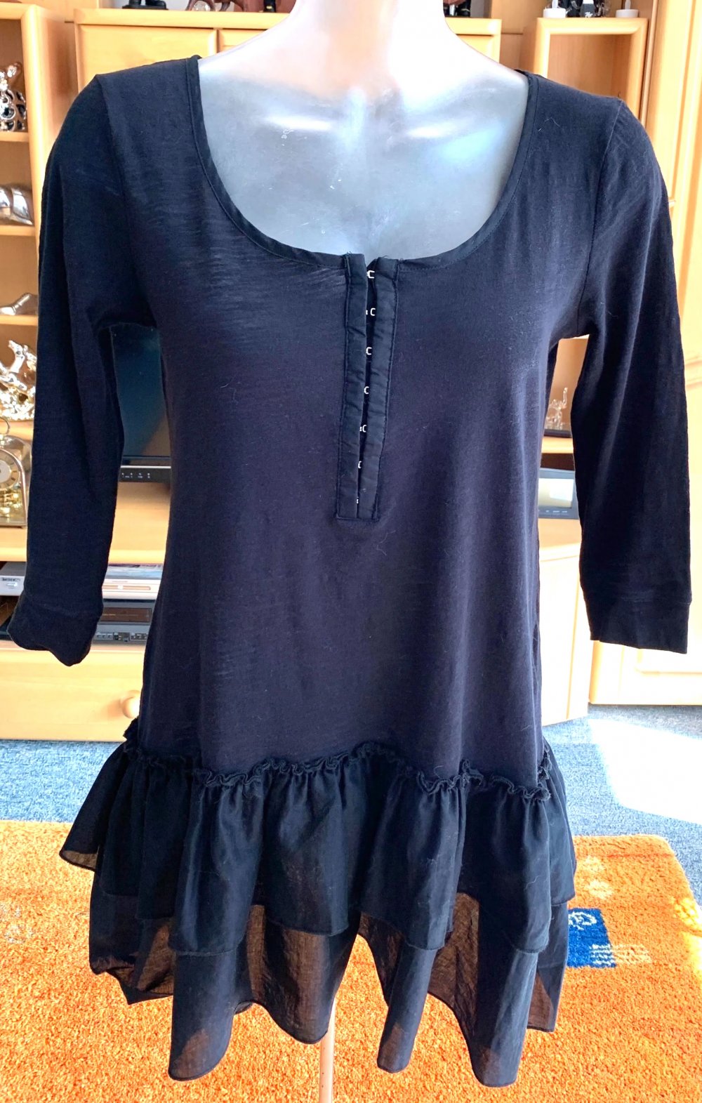 Damen Kleid lässige Tunika Gr.S in Schwarz von H&M