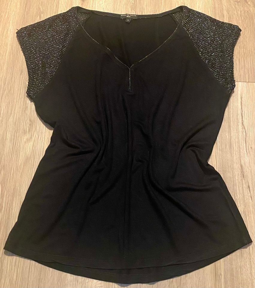 Damen Shirt Jersey Sommer Glitzer leicht Gr.M in Schwarz von GDM 