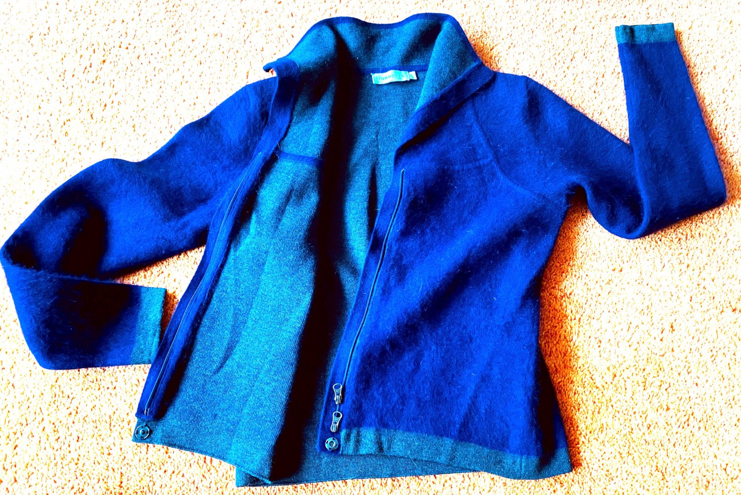 Damen Strick Jacke A n gora Gr.XS in Violett Grau von Turnover NW