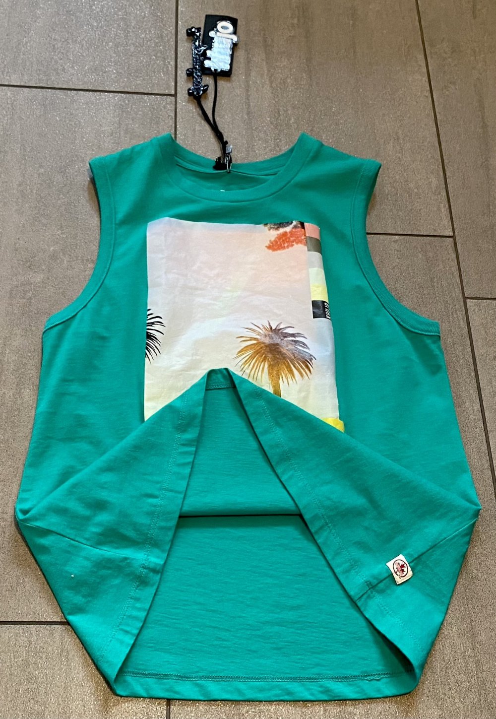 NEU Damen Top Shirt Sommer Print Jersey Gr.S in Grün von Khujo