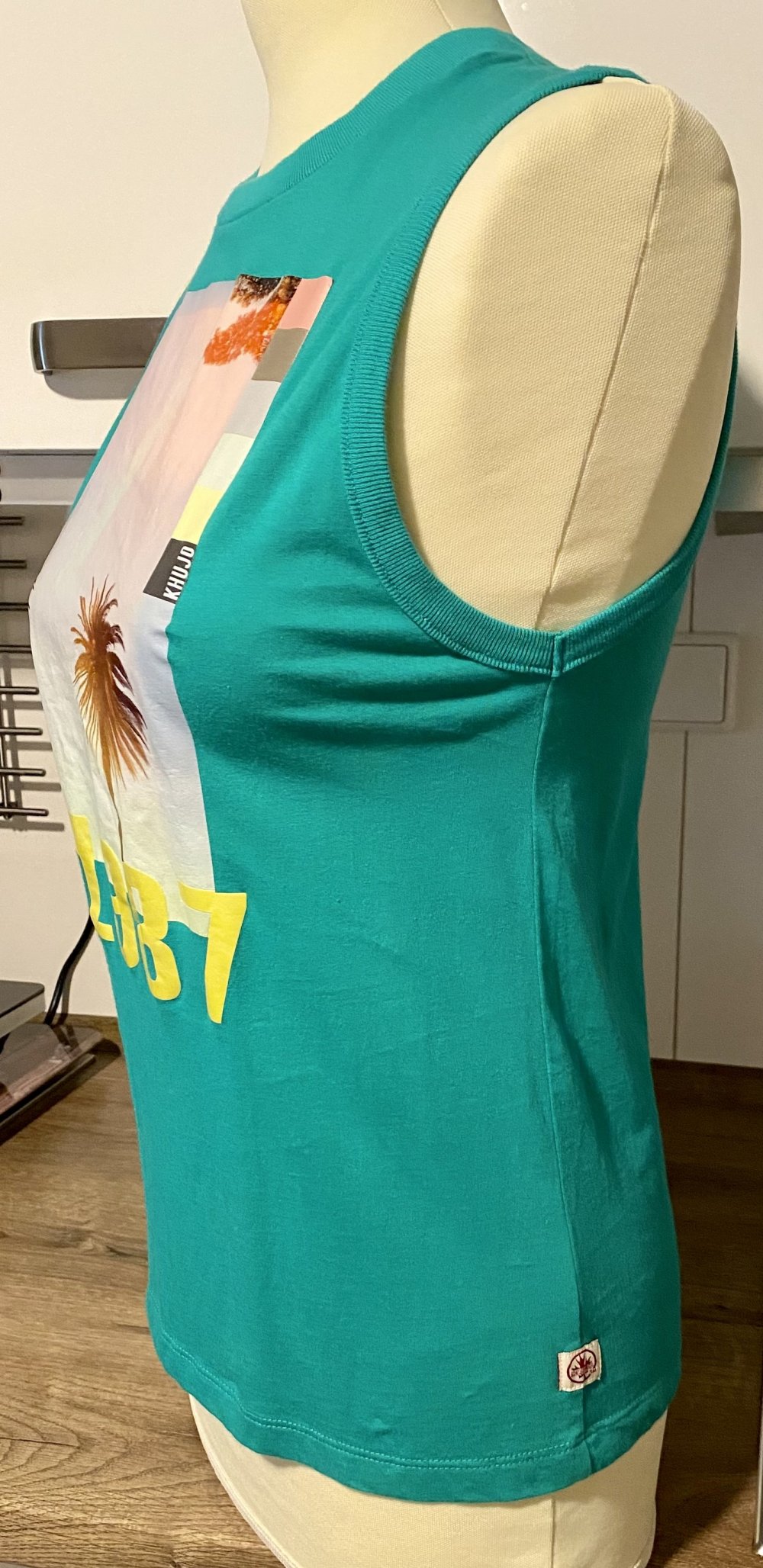 NEU Damen Top Shirt Sommer Print Jersey Gr.S in Grün von Khujo