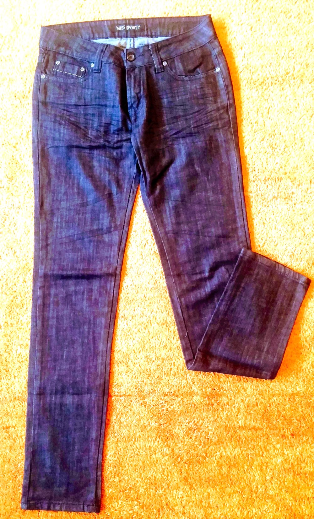 Damen Hose Stretch Jeans Gr.40 in Anthrazit von Miss Sporty NW