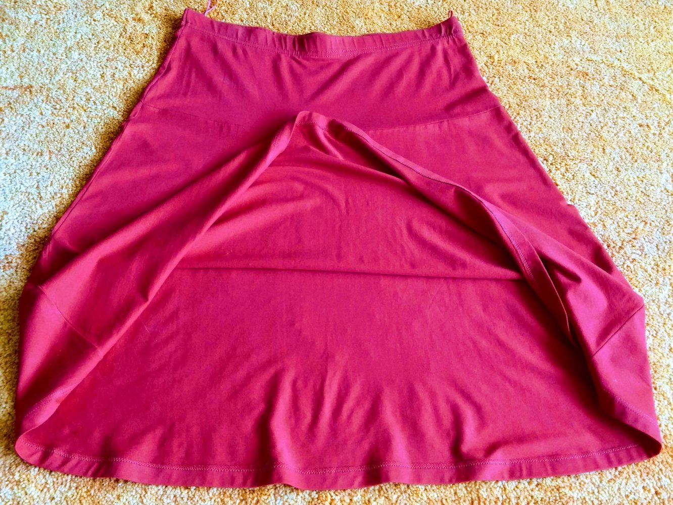 Damen Rock Jersey in A-Linie Gr.S in Rot von Sure NW
