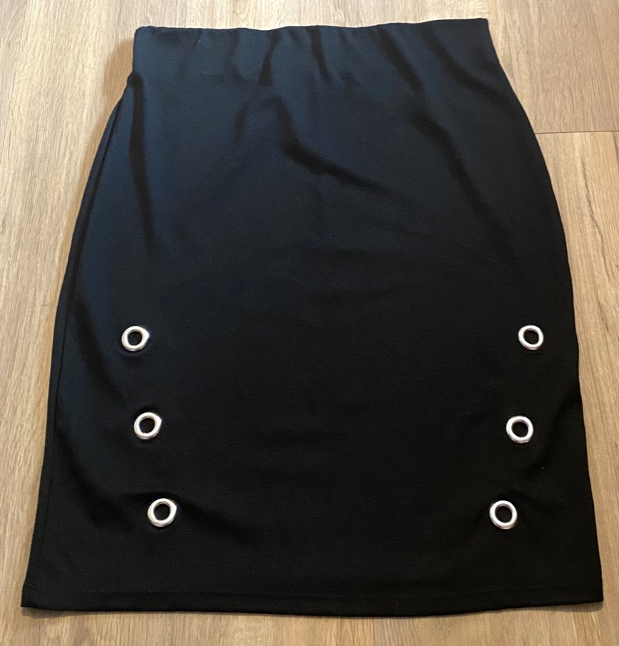 Damen Rock Jersey in Bleichstift Gr.M in Schwarz von Laura Torelli NW 