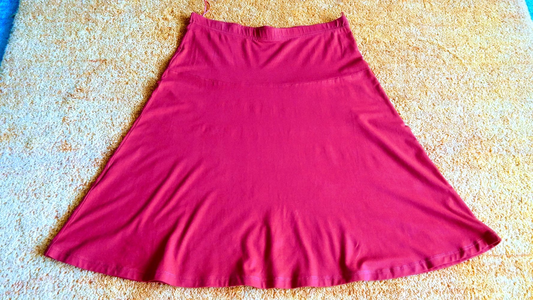 Damen Rock Jersey in A-Linie Gr.S in Rot von Sure NW