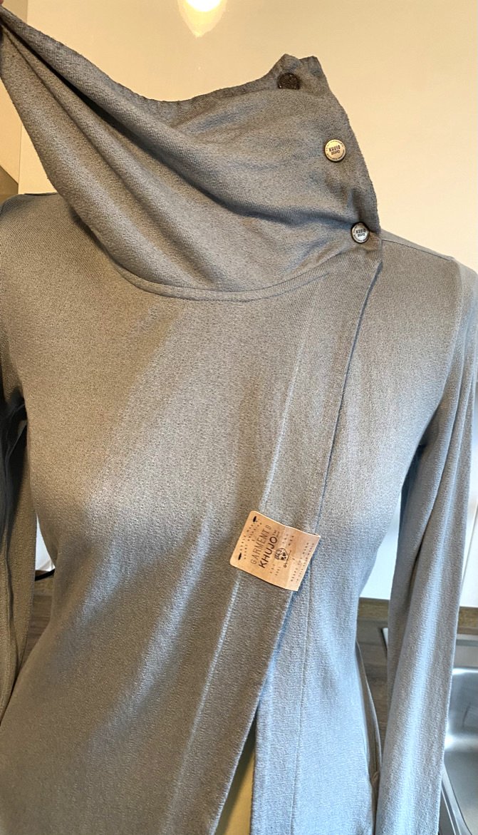 NEU! Khujo Damen Sweat Zipfel Sommermantel in Grau Gr. XS  