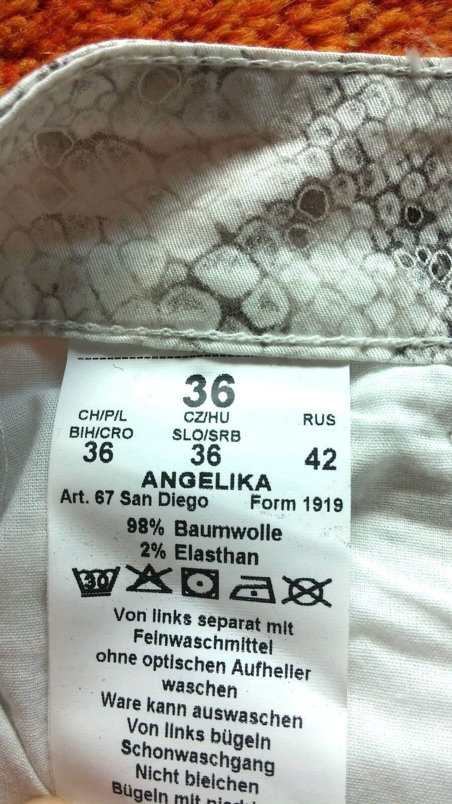 NEU Damen Hose Stretch Sommer Jeans Gr.36 L31 mehrfarbig von Anna Montana