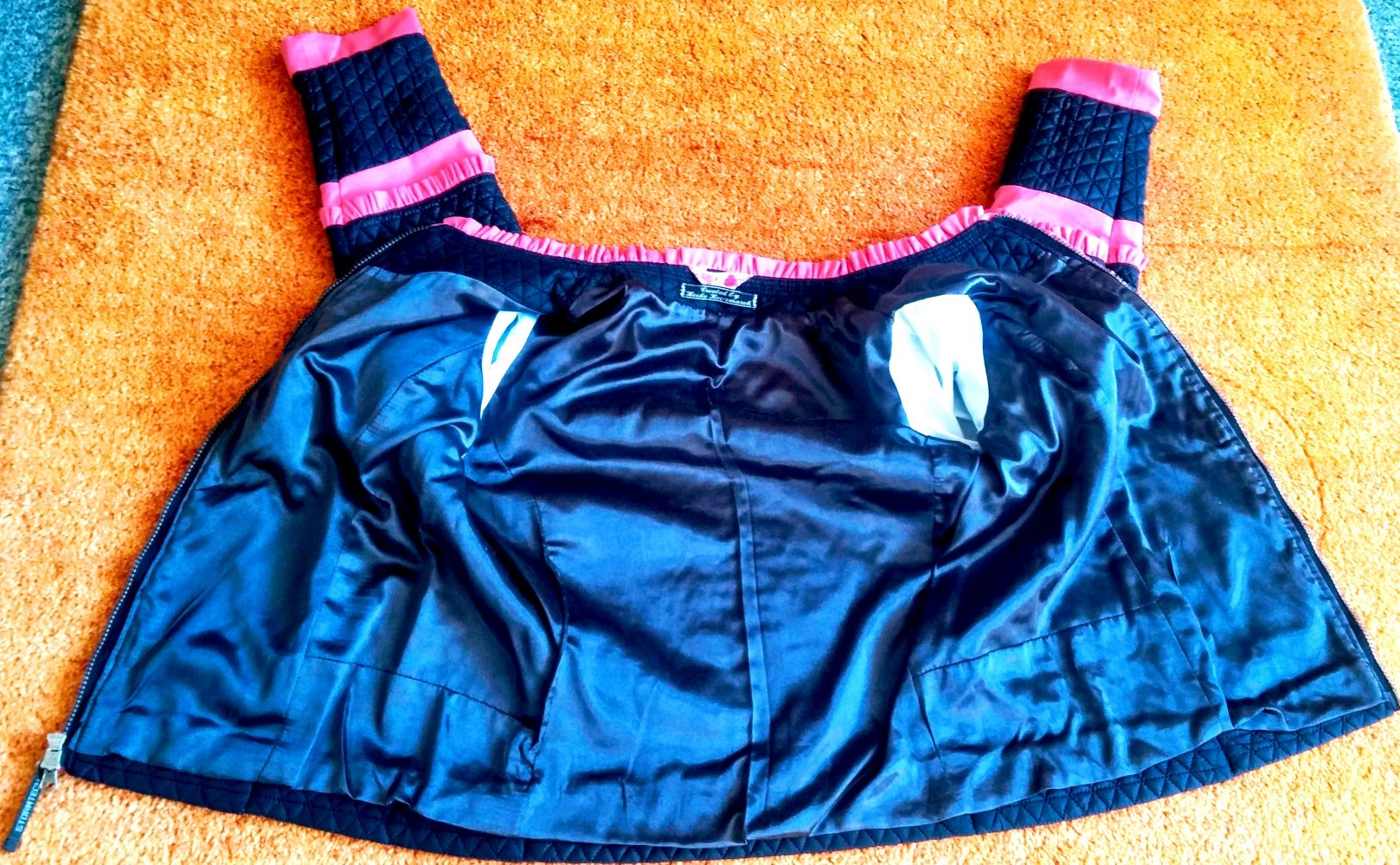 Damen Jacke Stepp Rüschen Gr.M in Blau Pink von Mexx NW