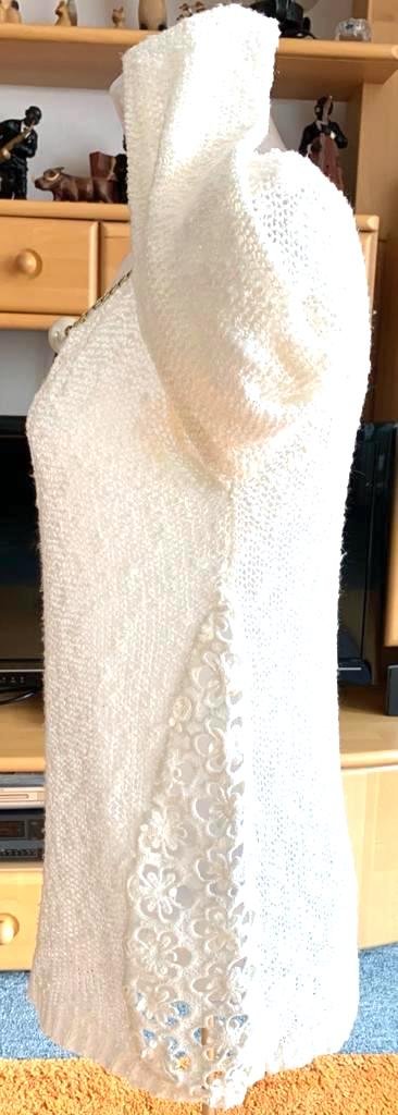 Damen Pullover Strick Spitze Gr.S in Creme von Forever NW 