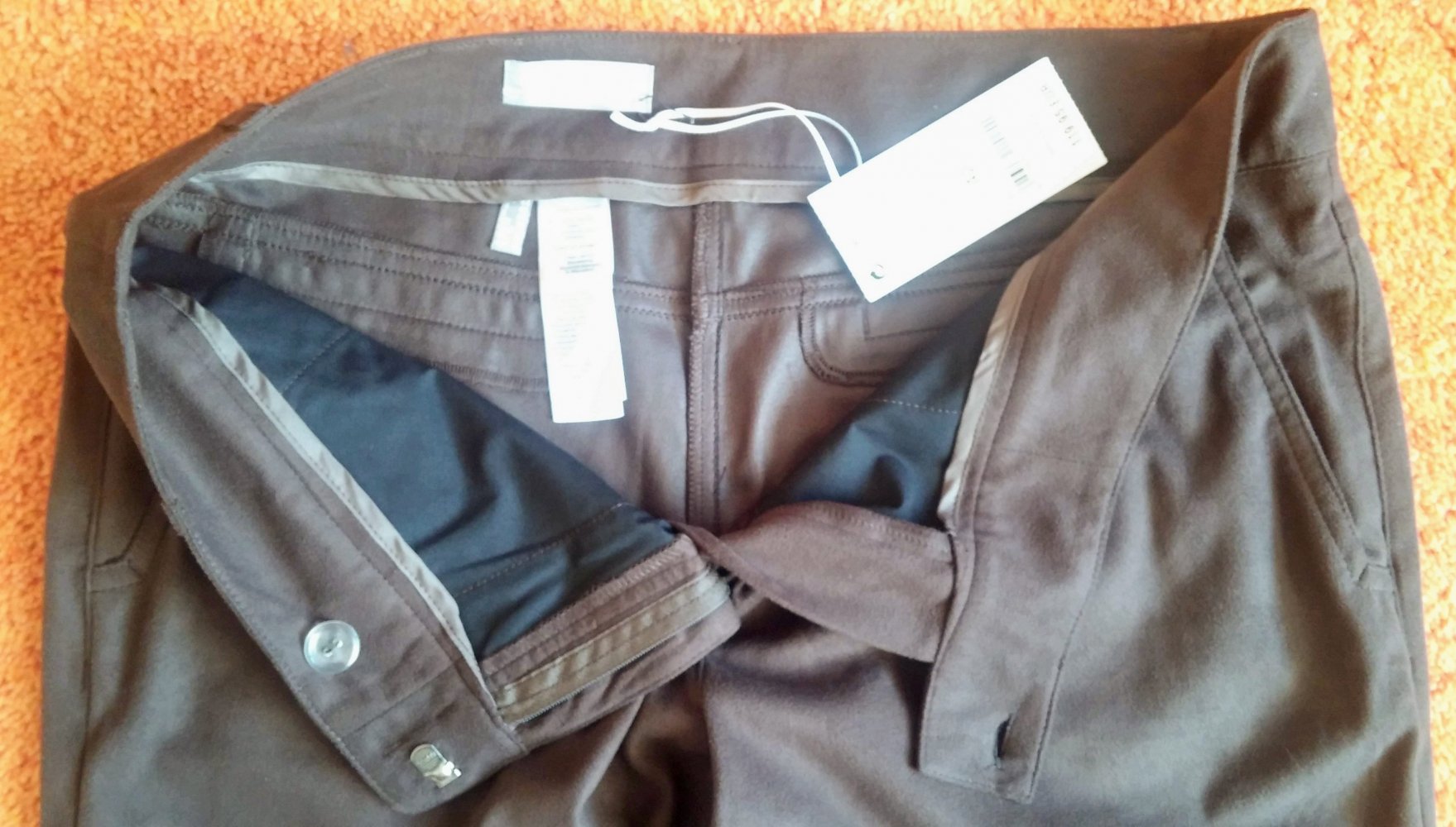 NEU Damen Hose Wild Leder Imitat Gr.42 Braun von Kapalua P.119,95€ 