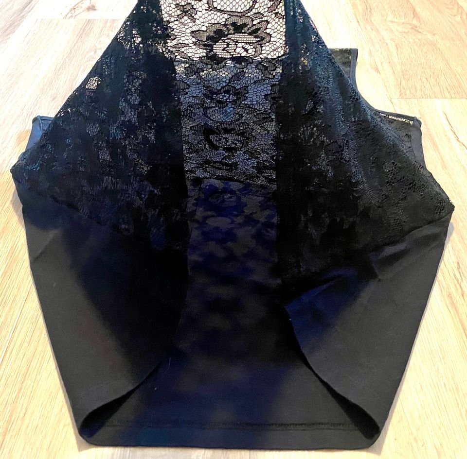 Damen sexy Shirt Spitze Jersey Gr.S in Schwarz von Boule NW 