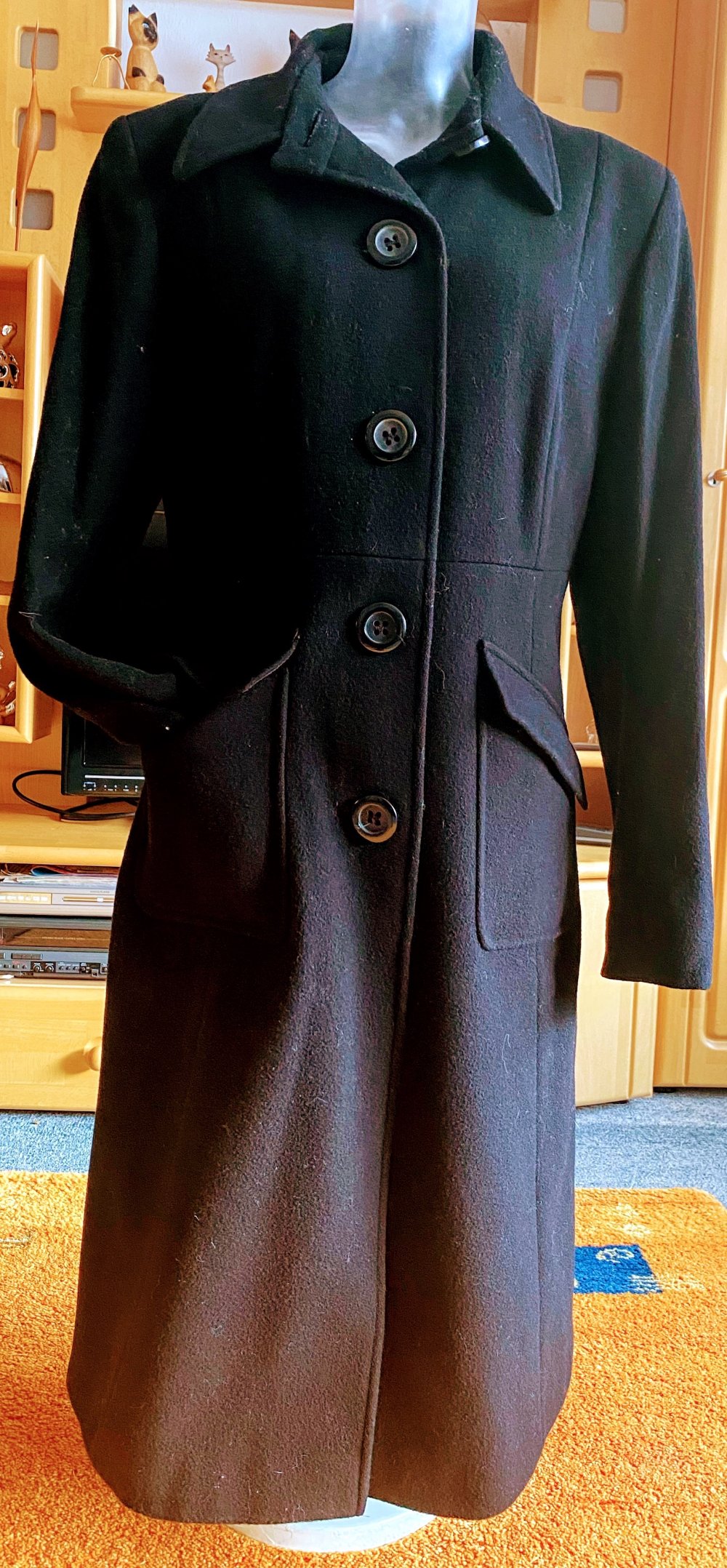 Damen Mantel Wolle Business Klassisch Gr.40 in Schwarz von Yessica