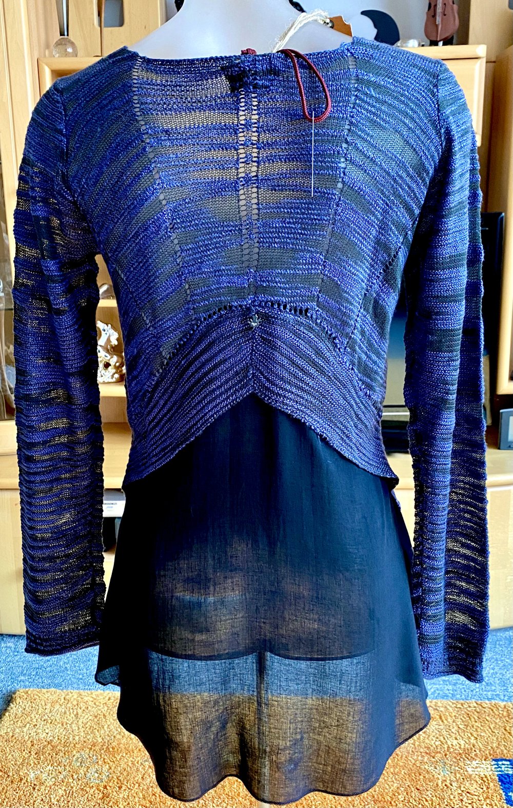 NEU Damen Tunika Pullover im Lagenlook Gr.S Nachtblau von Khujo 