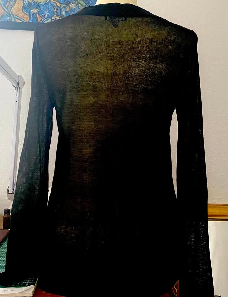 Damen Pullover Strick fein Long Gr.38 in Schwarz von Street One NW 
