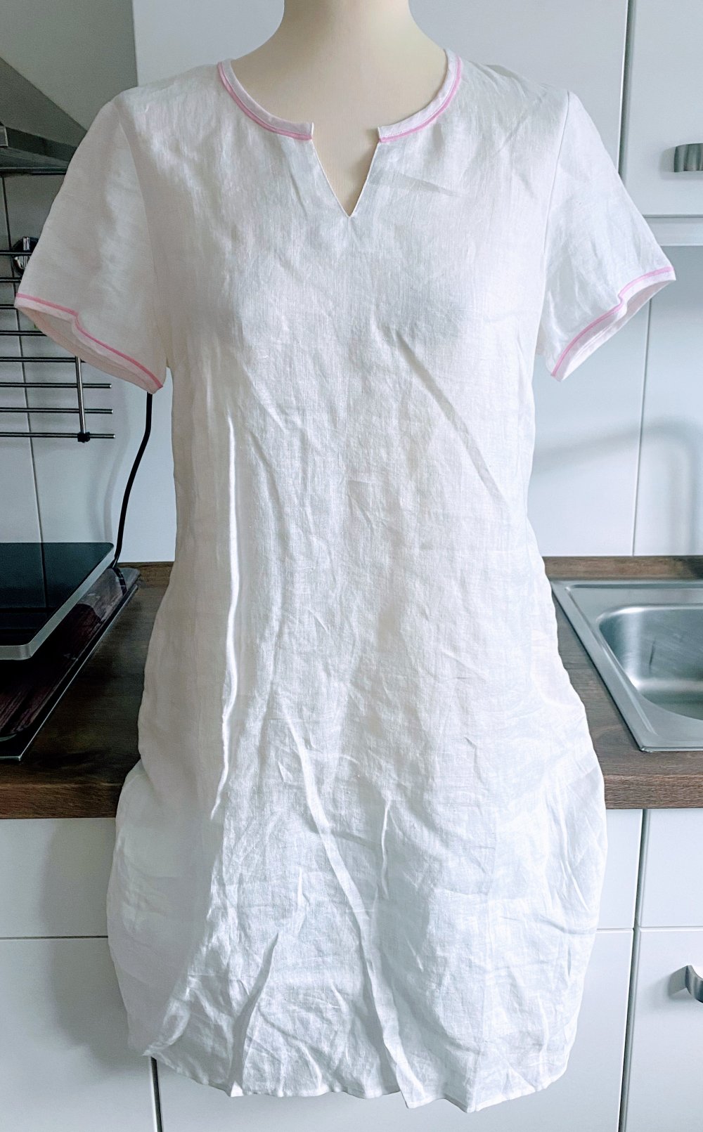 NEU Damen Kleid Sommer Leinen Gr.40 in Weiß von Malvin 