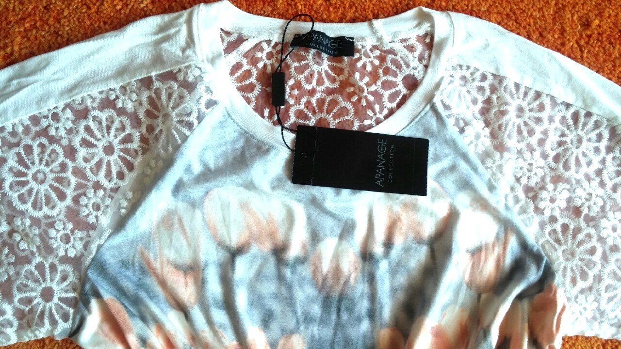 NEU Damen Shirt Jersey Spitzen Shirt Gr.36 von Apanage P.69,95€ 