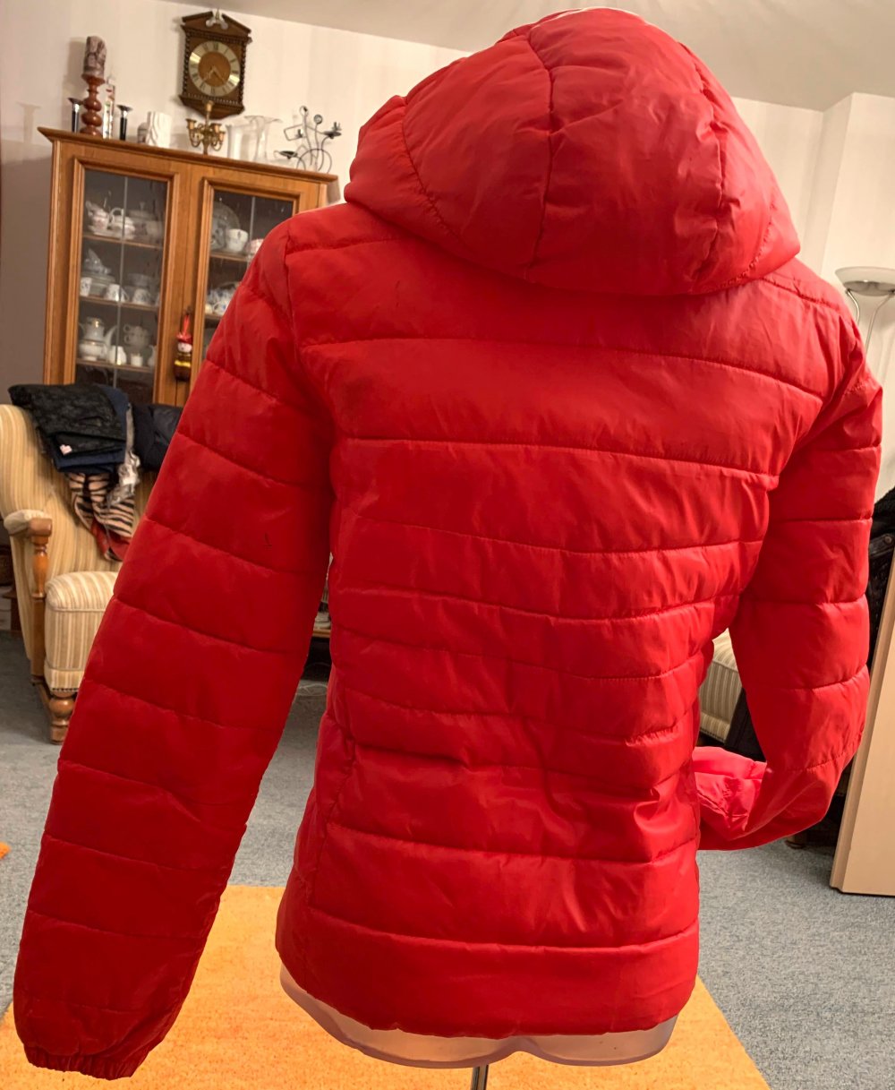 Damen Winter Jacke Stepp Kapuze edel Parka Gr.S in Rot von Only NW
