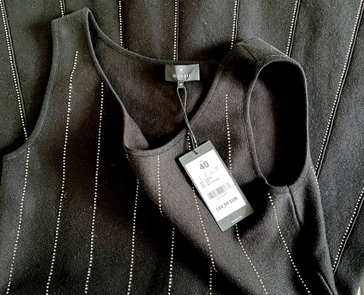 NEU Damen Kleid strick Gr.40 in Schwarz von Monari P.149,90€ 