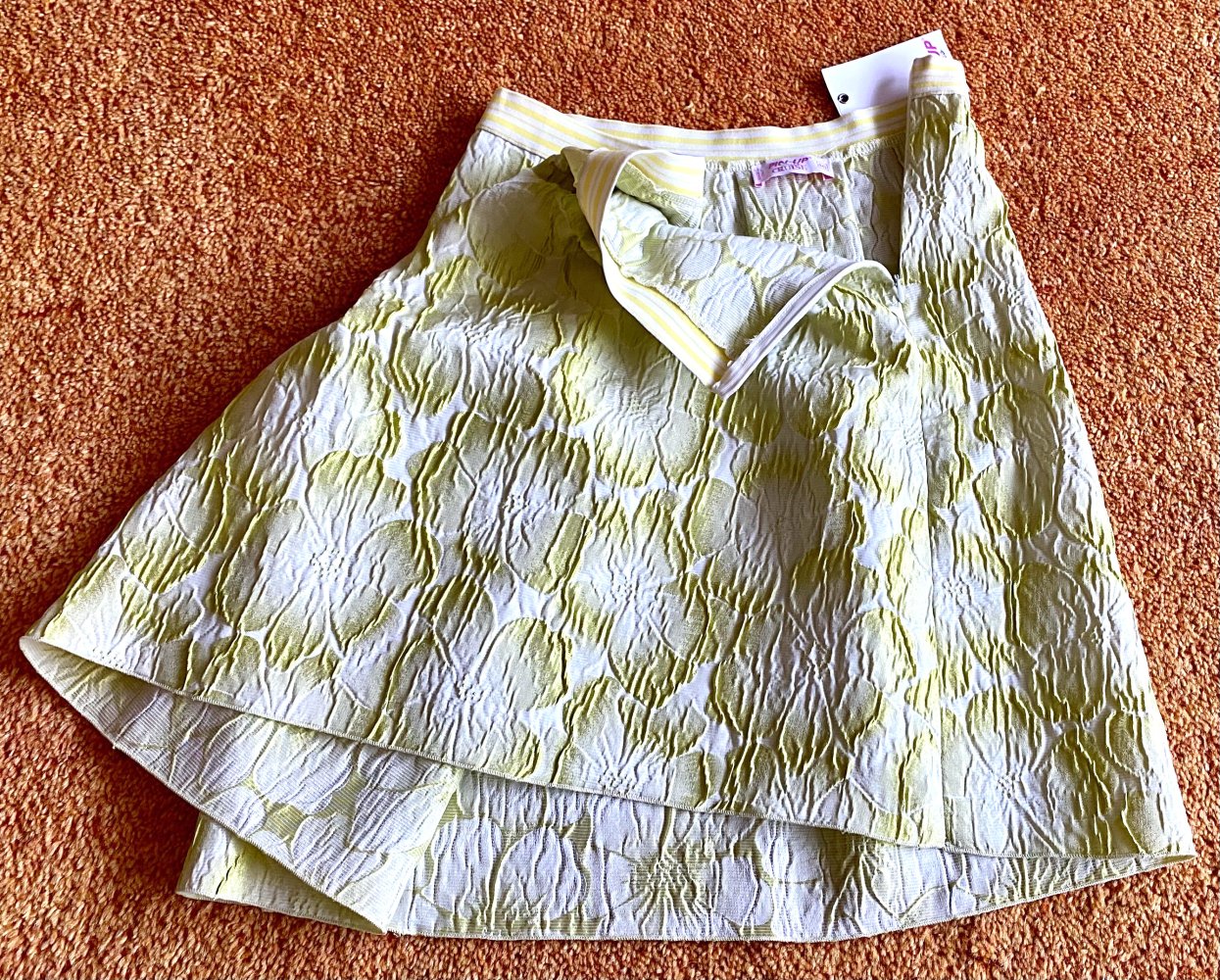 NEU Damen Rock geblümt in Gelb/Creme Gr.S von Pin-UP Cruise P.178 € 