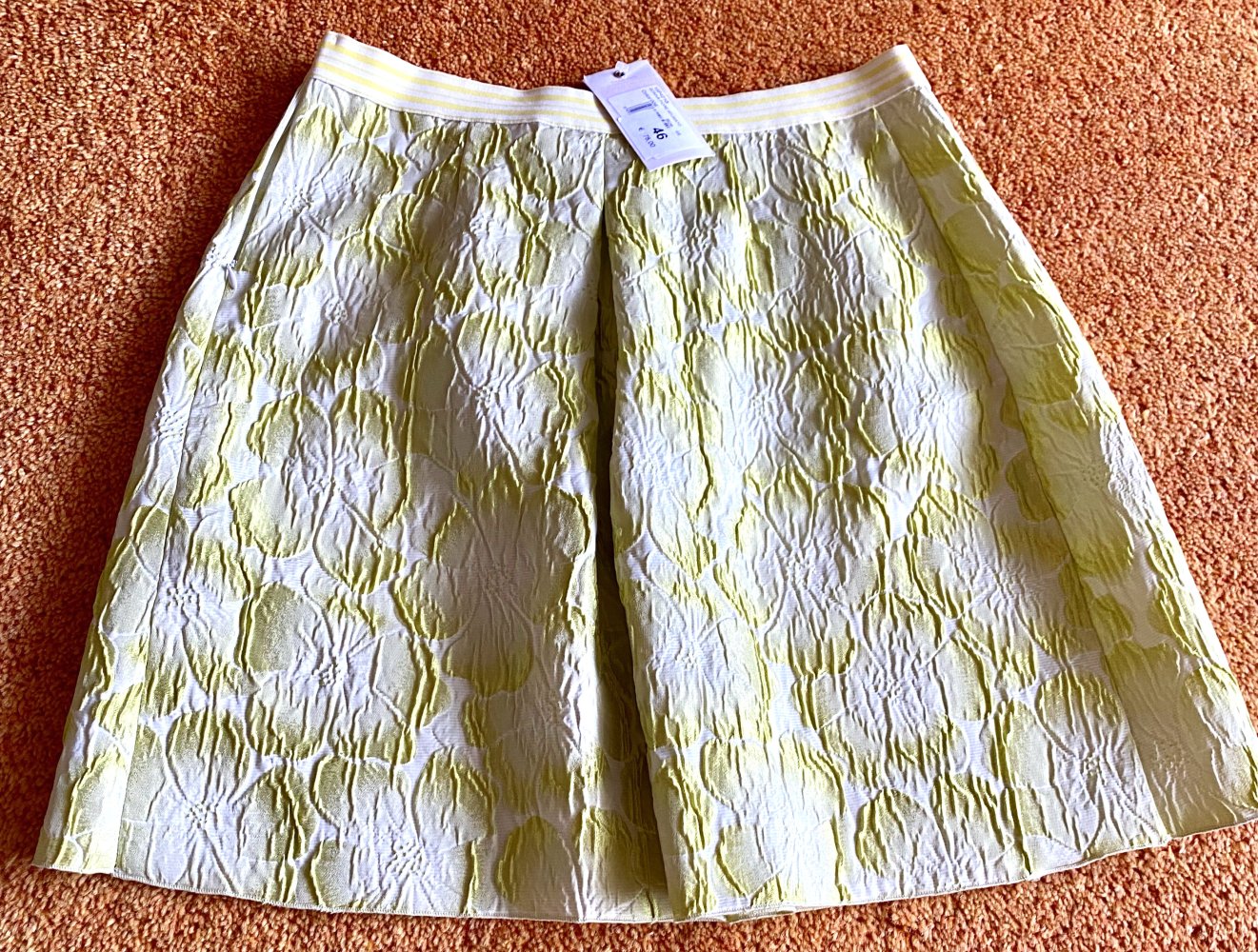 NEU Damen Rock geblümt in Gelb/Creme Gr.S von Pin-UP Cruise P.178 € 