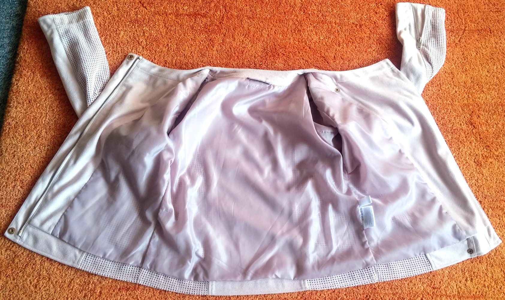 NEU Sommer Damenjacke aus Velours-Imitat  Gr.38 Zartrosé 
