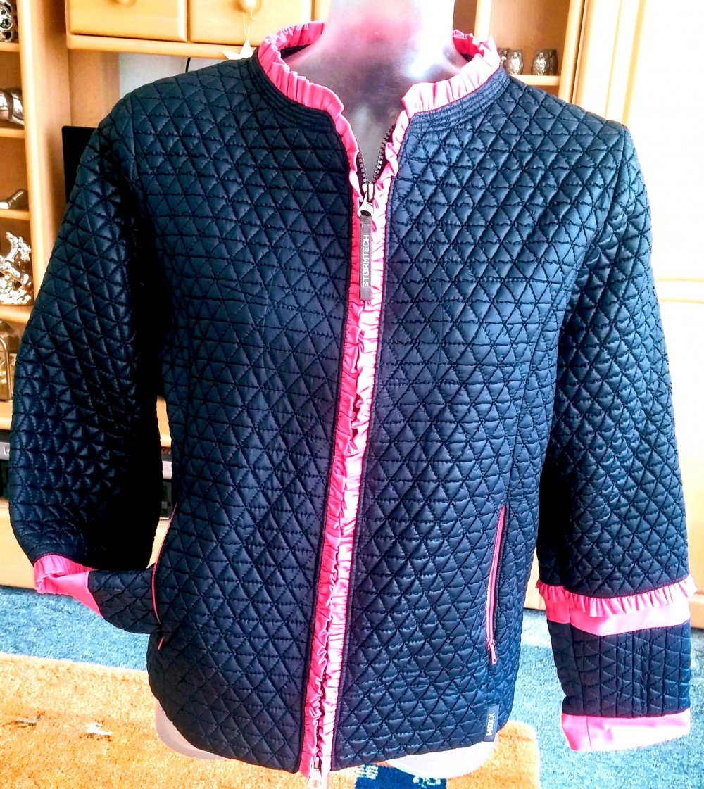Damen Jacke Stepp Rüschen Gr.M in Blau Pink von Mexx NW